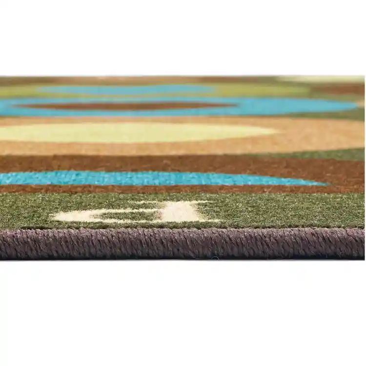 Alphabet Calming Circles Classroom Rug, Nature's Colors