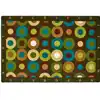 Alphabet Calming Circles Classroom Rug, Nature's Colors, Rectangle 8' x 12'