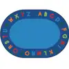Alphabet Circletime Classroom Rug, Oval 6' x 9'