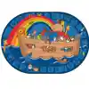 Alphabet Noah Classroom Rug, Oval 5'5" x 7'8"