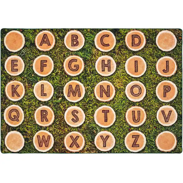 Alphabet Tree Rounds Seating Rug, Rectangle 6x9