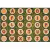 Alphabet Tree Rounds Seating Rug, Rectangle 6x9
