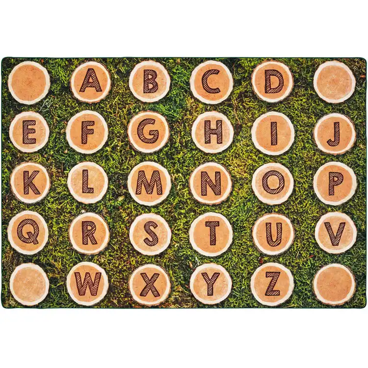 Alphabet Tree Rounds Seating Rug, Rectangle 8x12