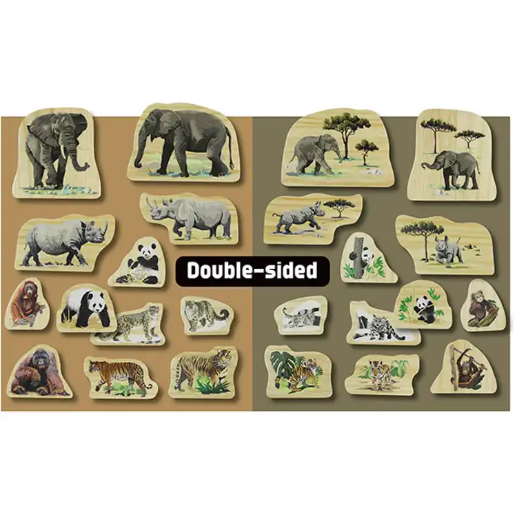 Animal Families Wooden Blocks