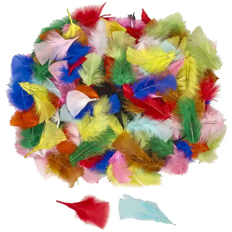 Artful Goods® Feathers, Bright Colors 1 oz