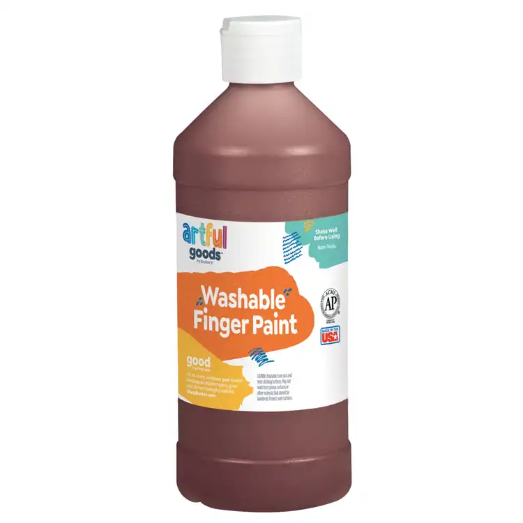 Artful Goods® Washable Finger Paint, Pint - Brown