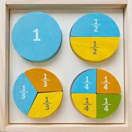 Wooden Fractions Puzzle