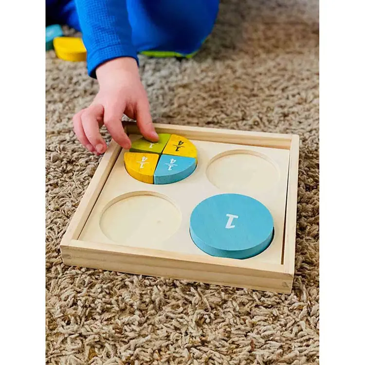 Wooden Fractions Puzzle