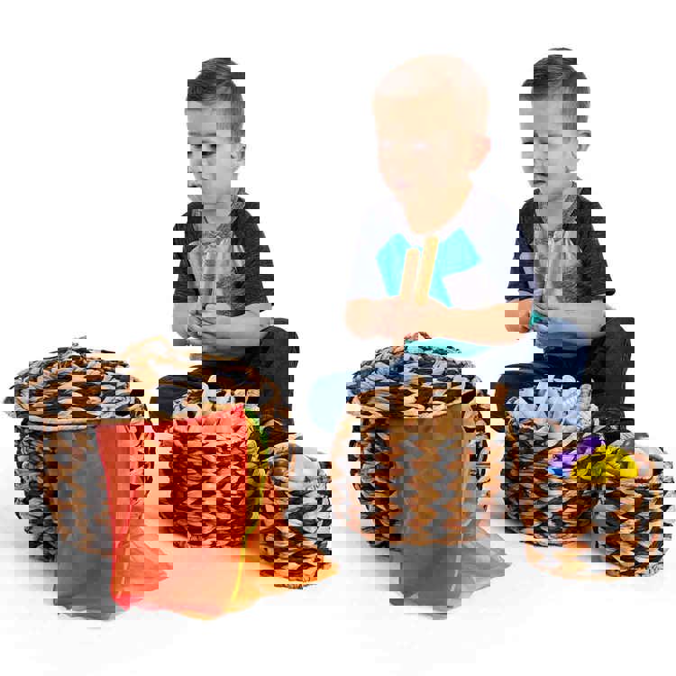 Woven Zebra Pots