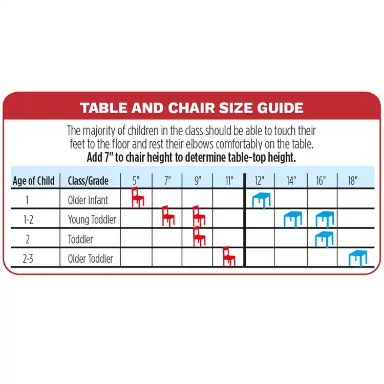 Baseline® Table (16"H) and Chair (9"H) Set