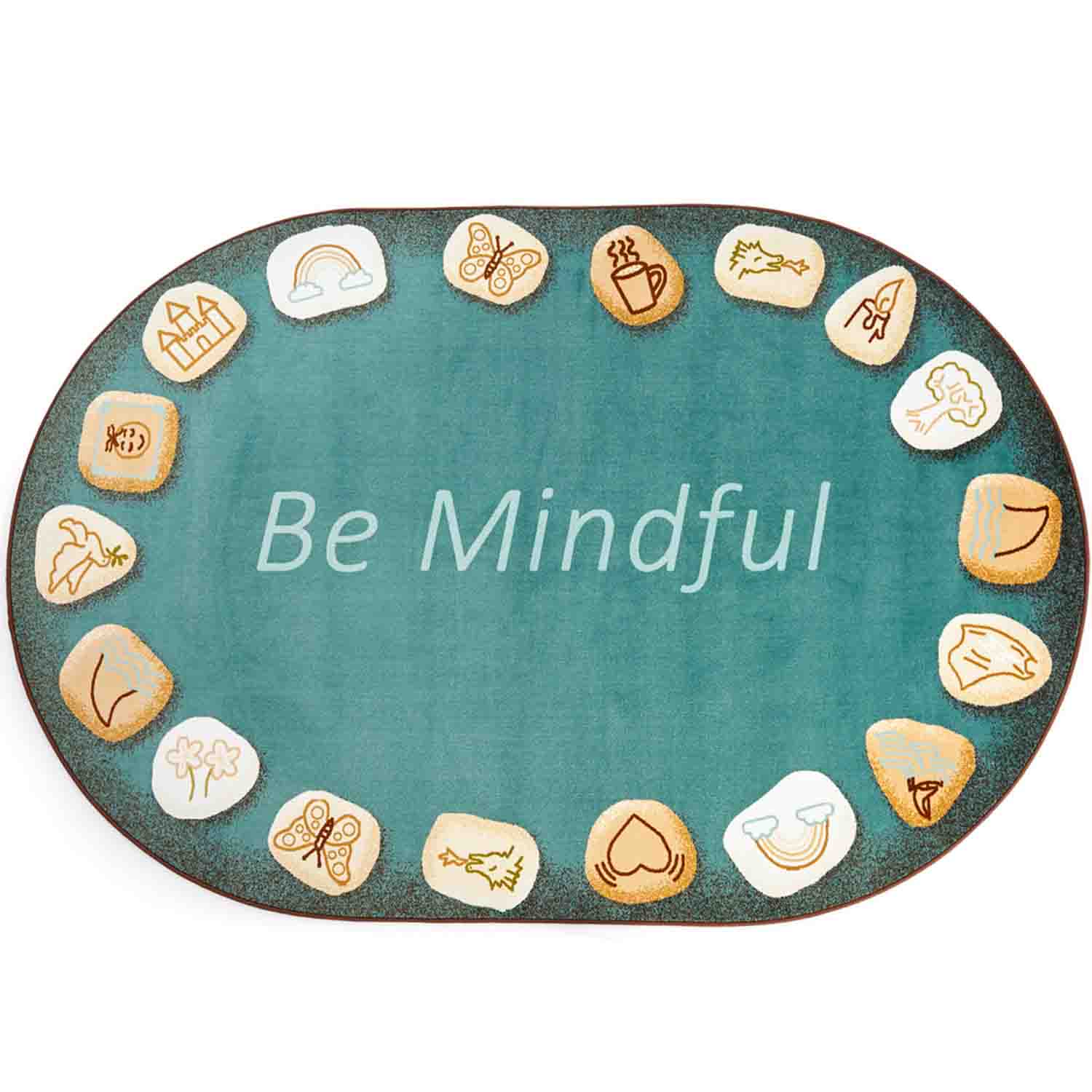 Becker's Be Mindful Mindfulness Rug Oval 4' x 6' | Becker's