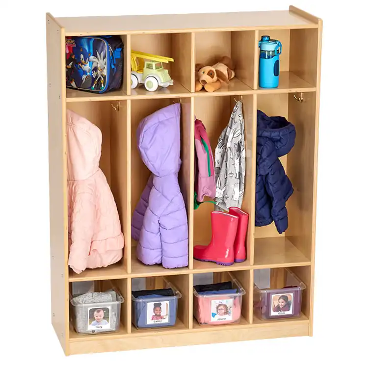 Becker's Preschool Coat Lockers, 4-Section