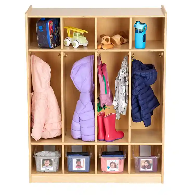 Becker's Preschool Coat Lockers, 4-Section