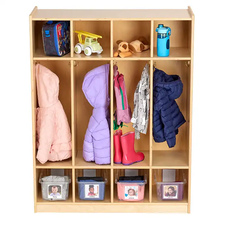 Becker's Preschool Coat Lockers, 4-Section