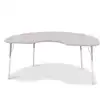 Berries® Driftwood Gray Top Activity Tables, Kidney 48" X 72", Adult Height-Gray