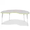 Berries® Driftwood Gray Top Activity Tables, Kidney 48" X 72", Adult Height-Key Lime