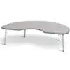 Berries® Driftwood Gray Top Activity Tables, Kidney 48" X 72", Elementary Height-Coastal Blue