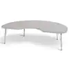 Berries® Driftwood Gray Top Activity Tables, Kidney 48" X 72", Elementary Height-Gray