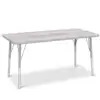 Berries® Driftwood Gray Top Activity Tables, Rectangle 24" X 48", Adult Height-Gray