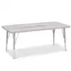 Berries® Driftwood Gray Top Activity Tables, Rectangle 24" X 48", Elementary Height-Gray