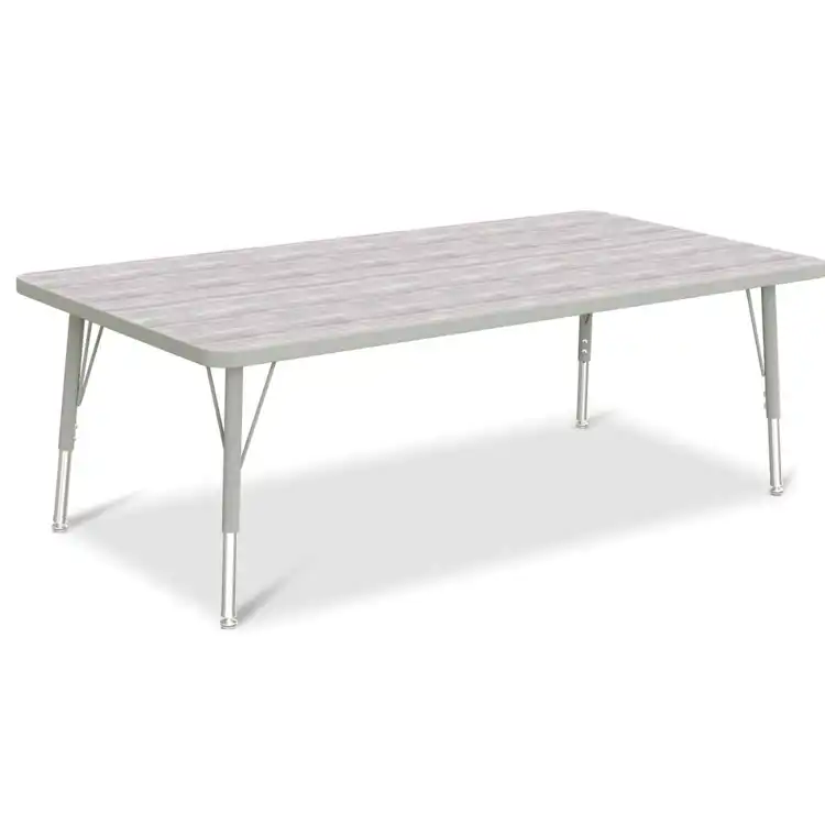Berries® Driftwood Gray Top Activity Tables, Rectangle 30" X 60", Elementary Height-Gray