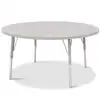 Berries® Driftwood Gray Top Activity Tables, Round 48" Elementary Height-Gray