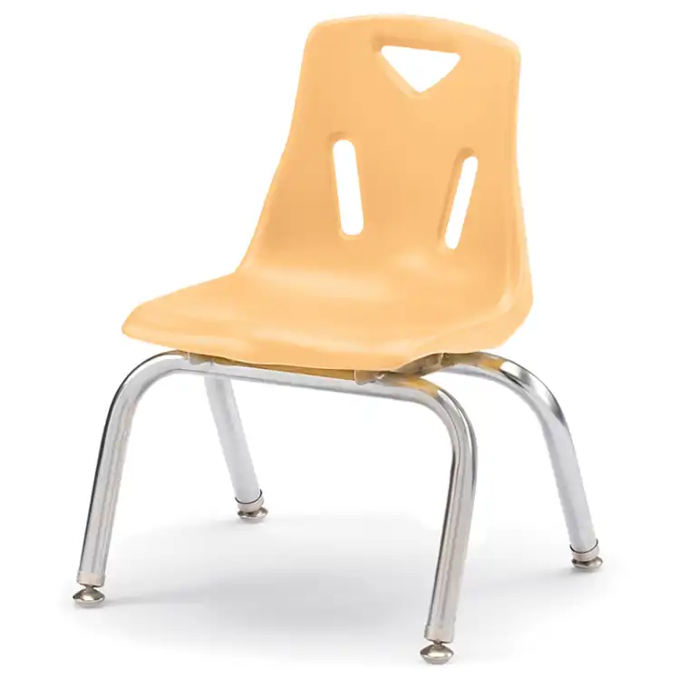 Berries® Plastic Chairs with Chrome Legs, Camel, 10"