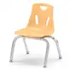 Berries® Plastic Chairs with Chrome Legs, Camel, 12"