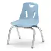 Berries Plastic Chairs with Chrome Legs, Coastal Blue, 12"