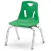Berries® Plastic Chairs with Chrome Legs, Green, 12"
