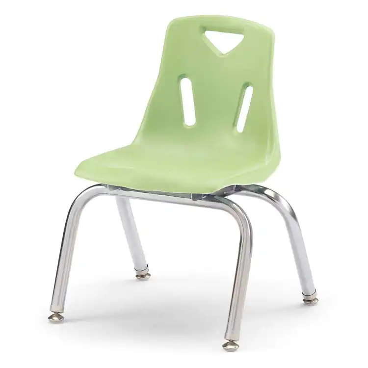 Berries Plastic Chairs with Chrome Legs, Key Lime, 12"