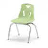 Berries® Plastic Chairs with Chrome Legs, Key Lime, 16"