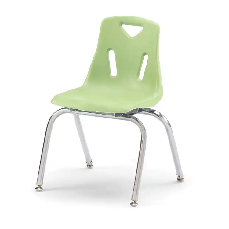 Berries® Plastic Chairs with Chrome Legs, Key Lime, 16"