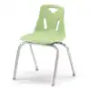 Berries® Plastic Chairs with Chrome Legs, Key Lime, 18"