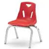 Berries® Plastic Chairs with Chrome Legs, Red, 12"