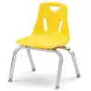 Berries® Plastic Chairs with Chrome Legs, Yellow, 12"