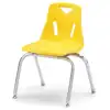 Berries® Plastic Chairs with Chrome Legs, Yellow, 16"