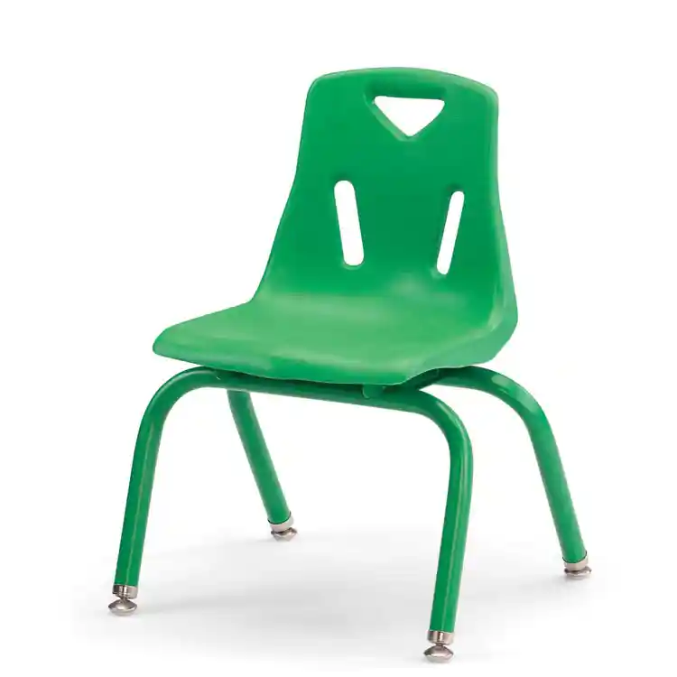 Berries® Plastic Chairs with Powder Coated Legs, Green, 12"
