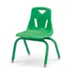Berries® Plastic Chairs with Powder Coated Legs, Green, 12"
