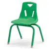 Berries® Plastic Chairs with Powder Coated Legs, Green, 14"
