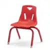 Berries® Plastic Chairs with Powder Coated Legs, Red, 12"