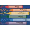 Bilingual Crayons Rug, Rectangle 4' x 6'