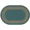 Braidful Nature Colors Rug, Oval 4' x 6', Teal
