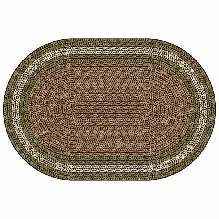 Braidful Nature Colors Rug, Oval 6' x 9', Brown