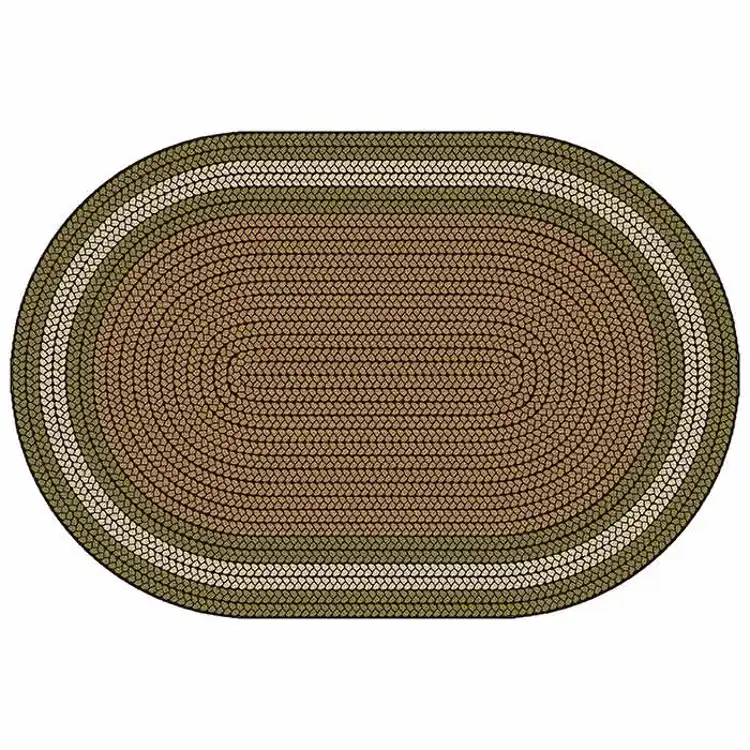 Braidful Nature Colors Rug, Oval 6' x 9', Brown
