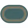 Braidful Nature Colors Rug, Oval 6' x 9', Teal