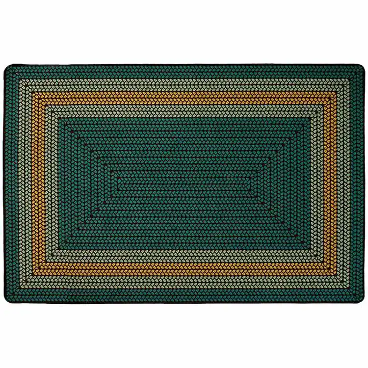 Braidful Nature Colors Rug, Rectangle 7'6" x 12', Teal