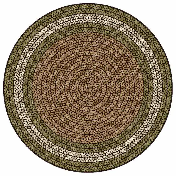 Braidful Nature Colors Rug, Round 6', Brown