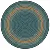 Braidful Nature Colors Rug, Round 6', Teal