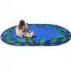 Breezy Branches Rug, Blue, Oval 5'4" x 7'8"